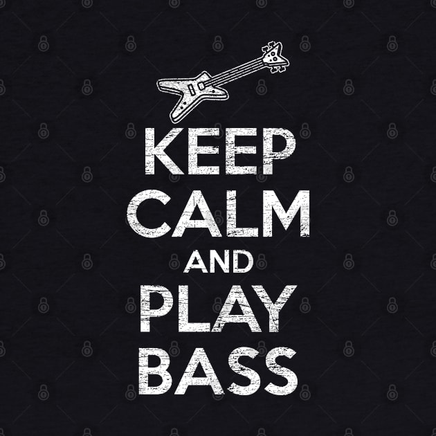 Bassist Retro Keep Calm Quote Musician Bass Guitar by ShirtsShirtsndmoreShirts